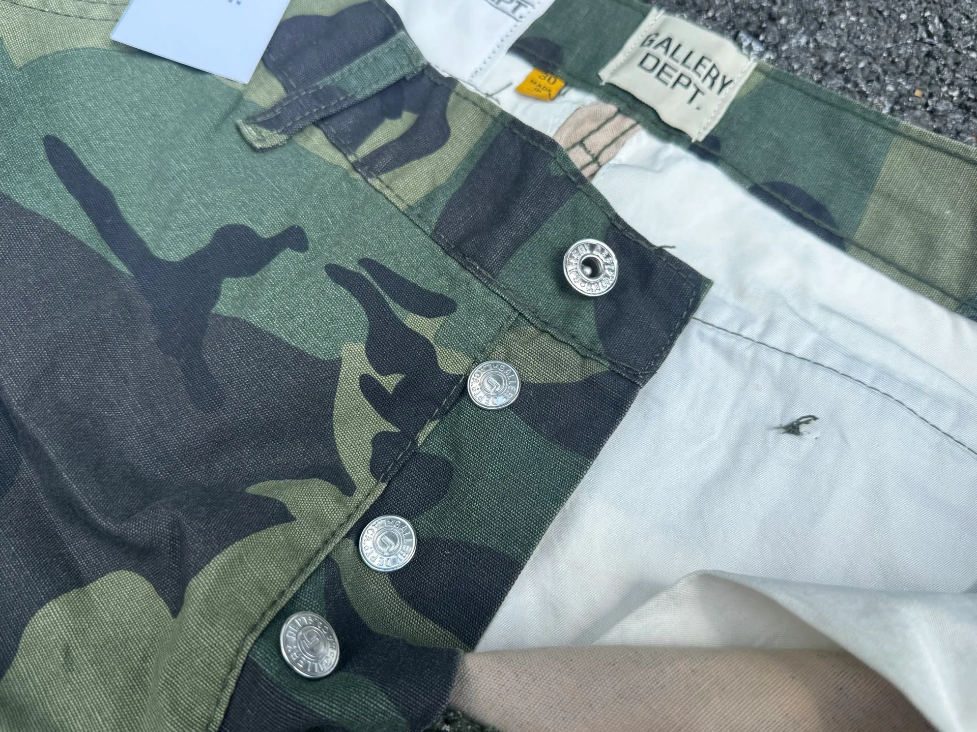P250💰GA1 top version GALLERY DEPT. Camouflage splicing jeans micro-flared overalls Size: 28 30 32 34 36 (corresponding to S M L XL XXL)